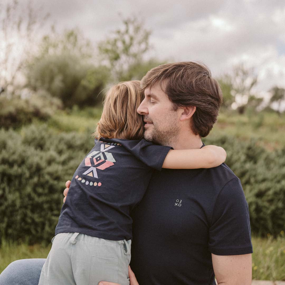 Camiseta UNISEX Azteca azul marino