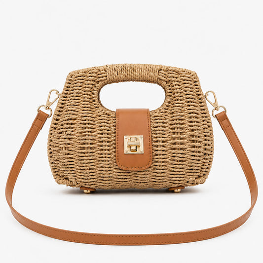 Bolso Mimbre Oscuro