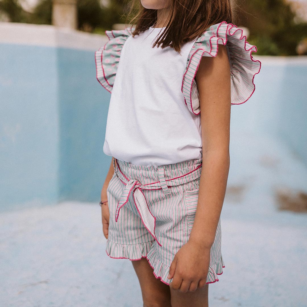 Bermudas con volante Riyo