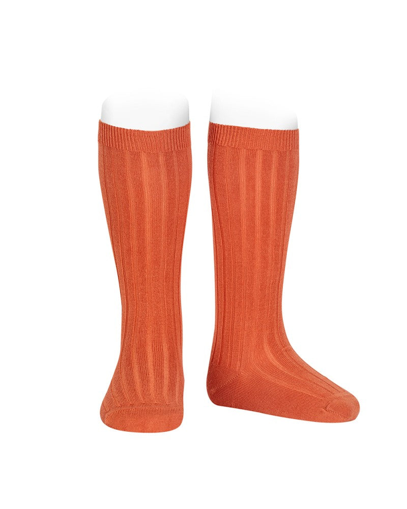 Calcetines altos básicos canalé Maní (684)