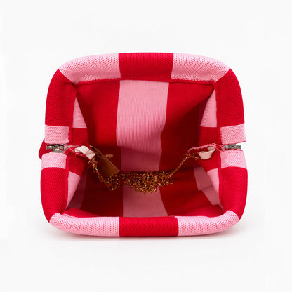 Bolso de mano rayas Fucsia y Rosa