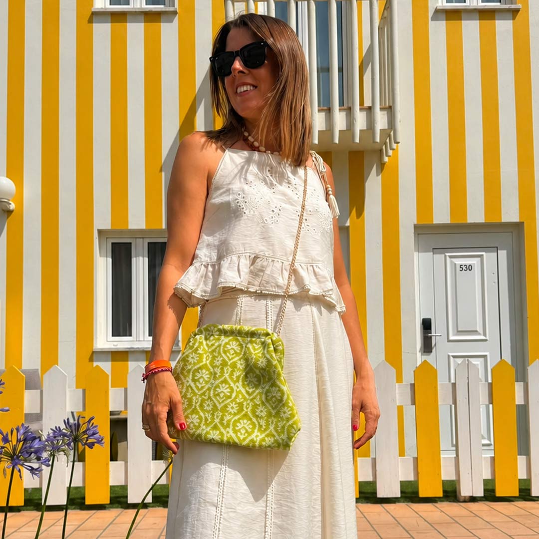 Bolso de mano Verde lima