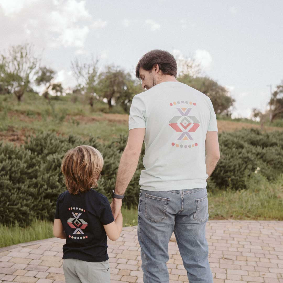 Camiseta UNISEX Azteca azul marino