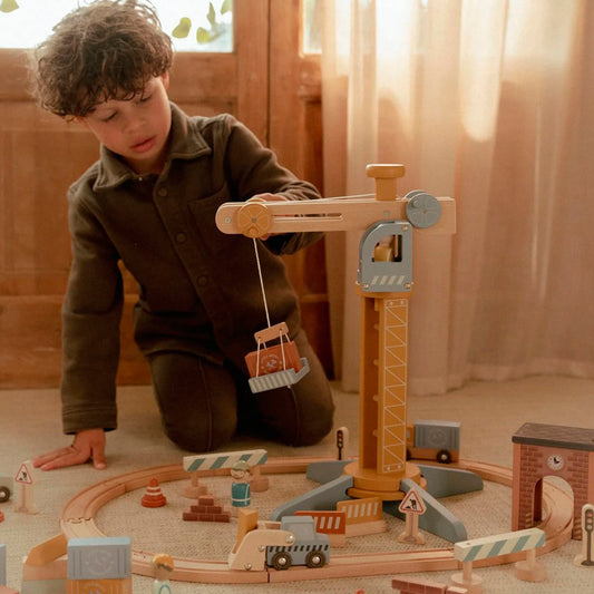 Set de Construcción con Grúa