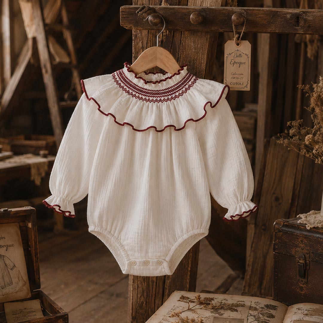 Body Smock crudo y granate