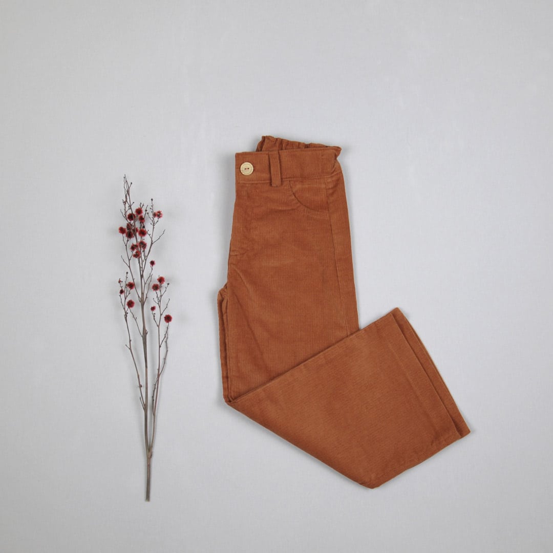 Pantalón midi micropana brique