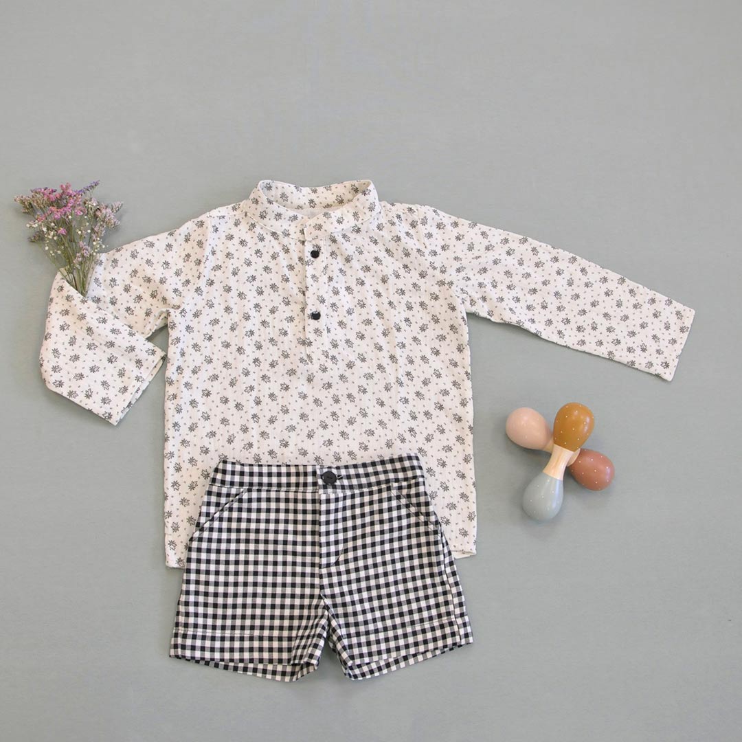 Pantalón Corto Vichy BN