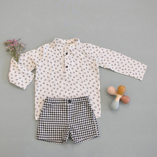 Pantalón Corto Vichy BN