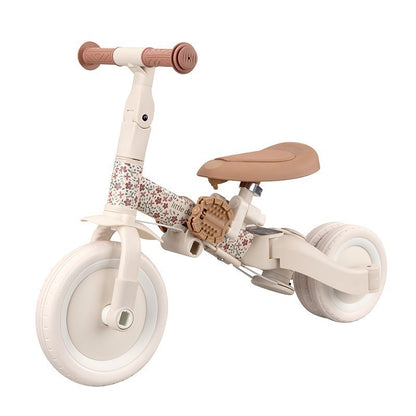 Triciclo 4 en 1 blanco y flores