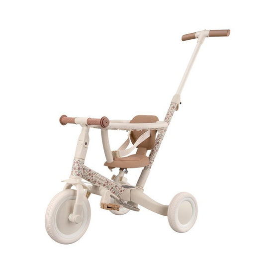 Triciclo 4 en 1 blanco y flores