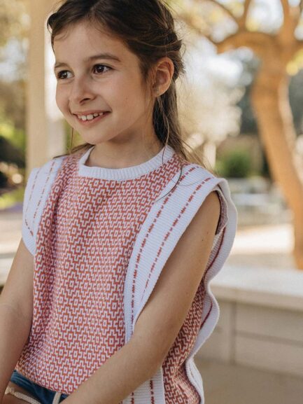 chaleco punto niña cotoli