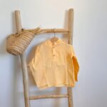 Polera capucha bambula vainilla