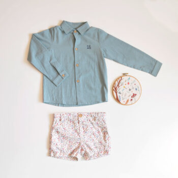 Camisa niño verde Cerceta