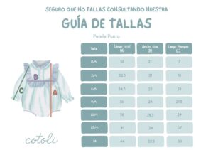 Pelele volante Rayuela 1 GUIA DE TALLAS AW2526 4 Pelele volante Rayuela