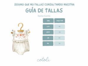 Ranita Camila Micropana Zaranda 1 GUIA DE TALLAS Ranita camila AW2526 Ranita Camila Micropana Zaranda