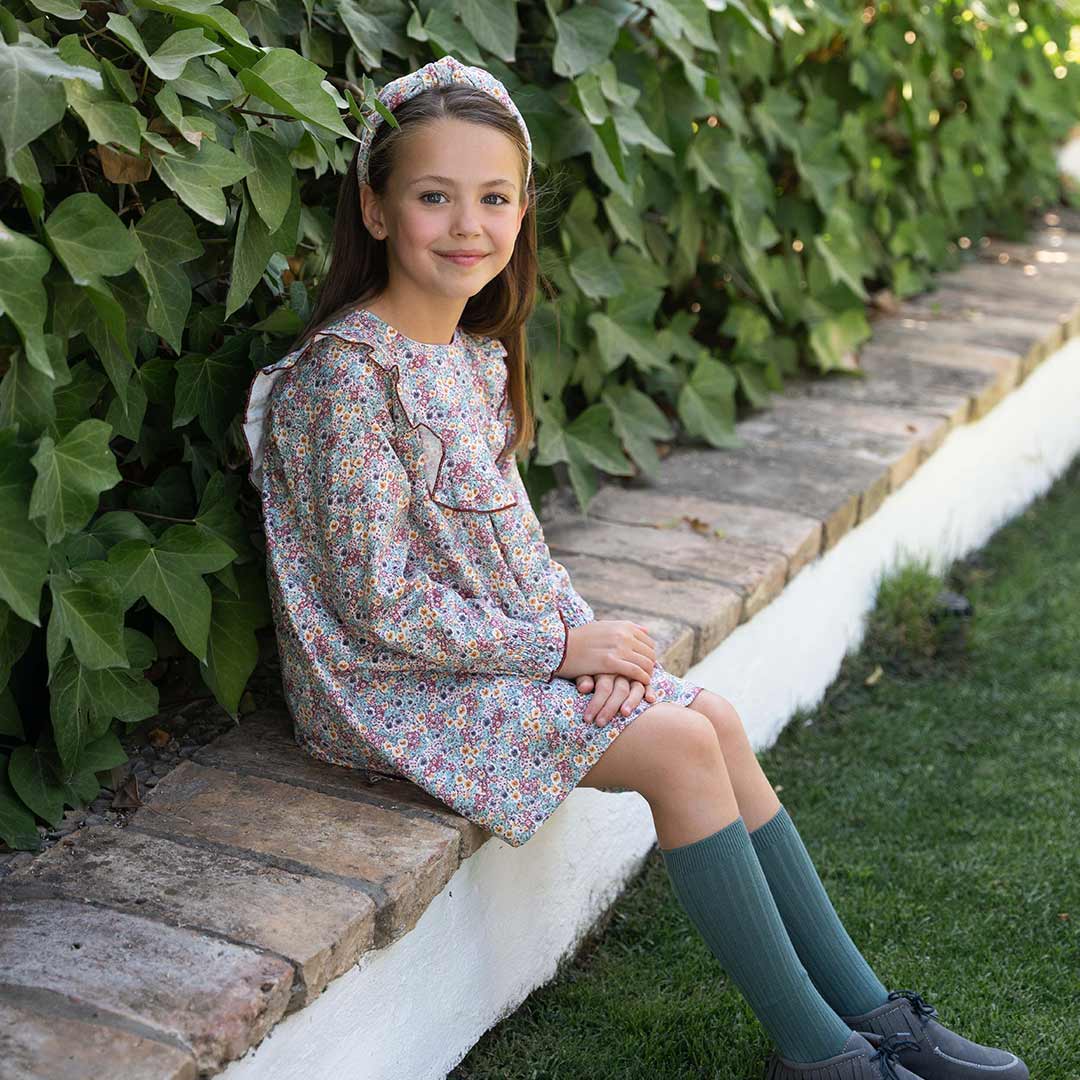 Flores-fondo-celeste21 Vestido Zaranda - Imagen 1