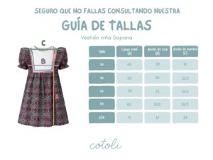 GUIA DE TALLAS AW2526 11 Vestido niña Sapana