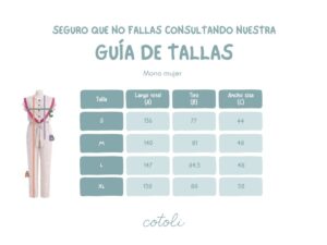 Mono mujer Quimera 1 GUIA DE TALLAS AW2526 2 Mono mujer Quimera