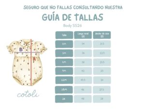GUIA DE TALLAS AW2526 Body Loto