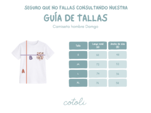 GUIA DE TALLAS CAMISETA HOMBRE DAMGO AW2526 Camiseta Hombre Damgo