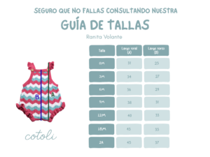 GUIA DE TALLAS RANITA VOLANTE YUME AW2526 5 Ranita con volante Yume