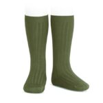 Calcetines altos básicos canalé Alga (742)